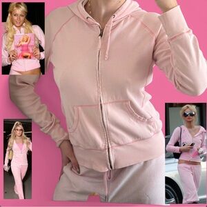 y2k vintage gap pink zip up hoodie